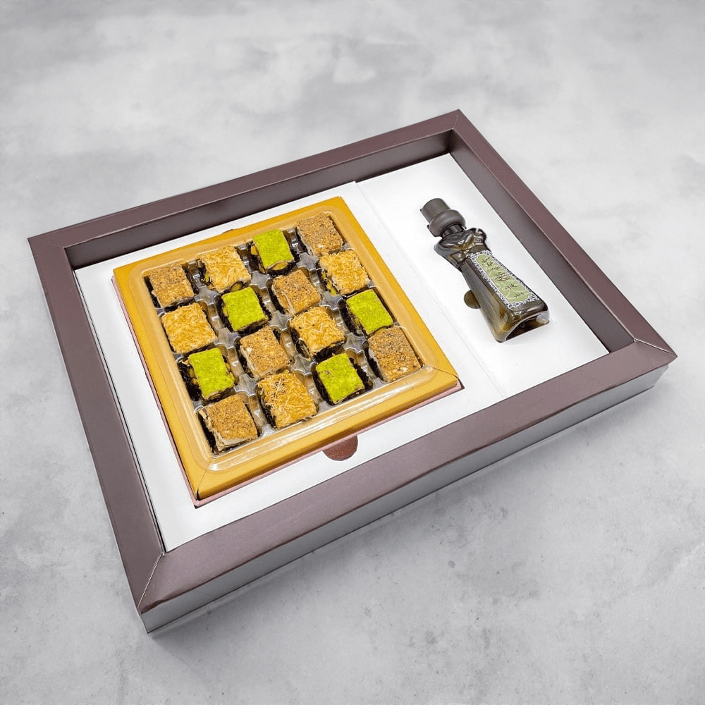 Kurumsal Logolu Set Baklava Lokum ve Aşık Kolonya