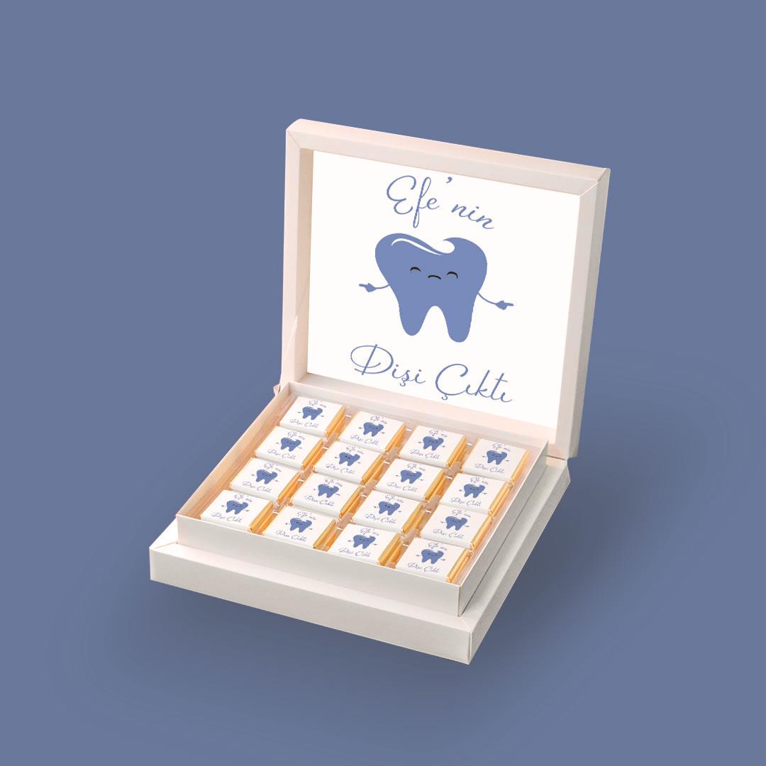 32 Adet Madlen Erkek İlk Diş Çikolatası Diş Figürlü