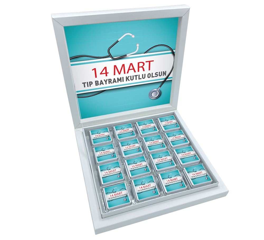 14 Mart Tıp Bayramı Hediye Madlen Çikolata