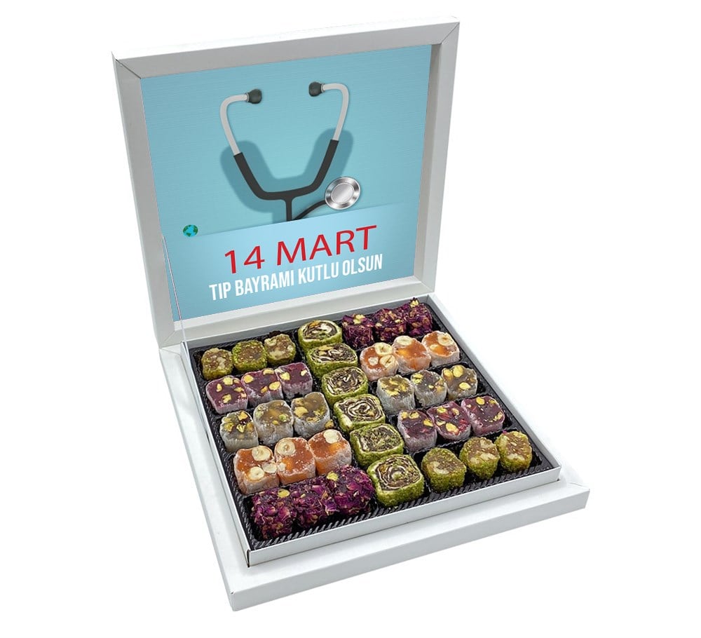 14 Mart Tıp Bayramı Mesajı Special Çikolata Sunum Kutulu