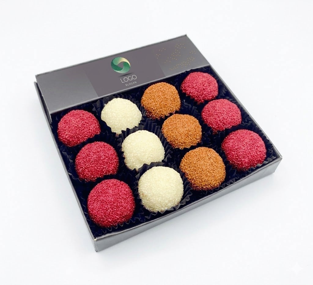 Kurumsal Logolu Truff Çikolata Kutulu