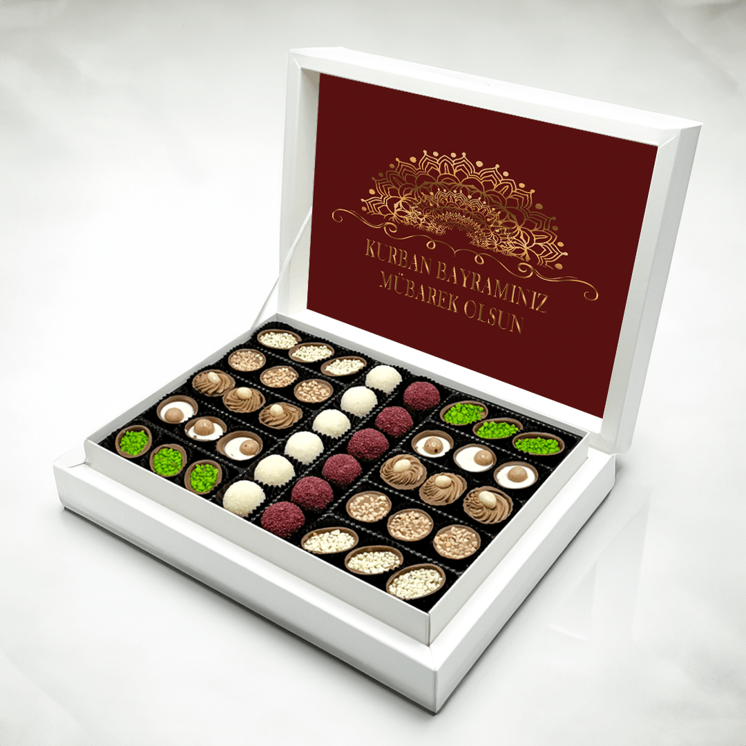 Kurban Bayramı Özel Kutu El Yapımı Çikolata Büyük Sunum Kutu