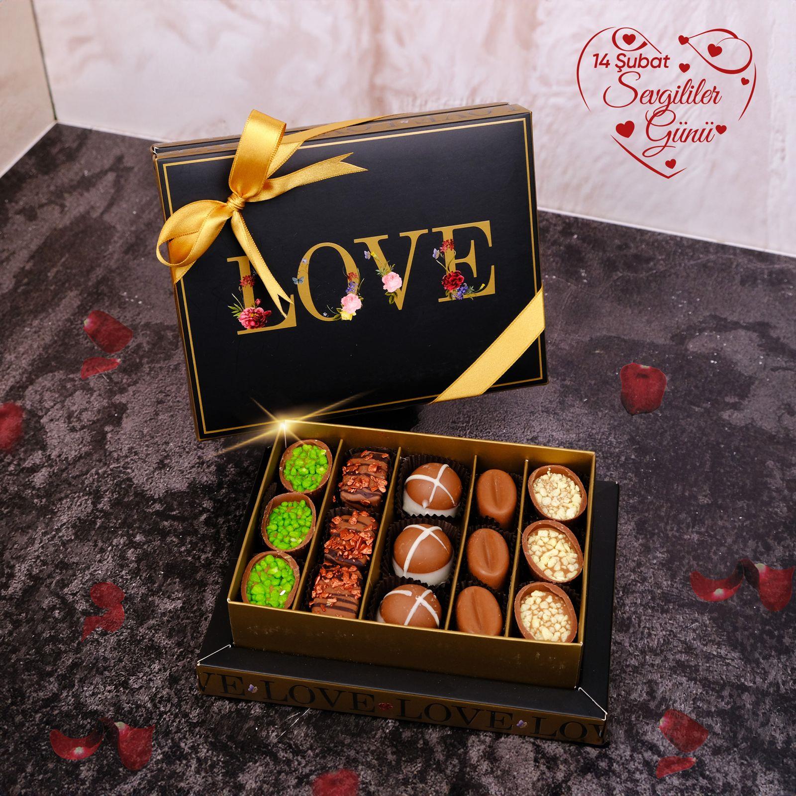 Sevgililer Gününe Özel Speical Çikolata Kutusu (Altın)