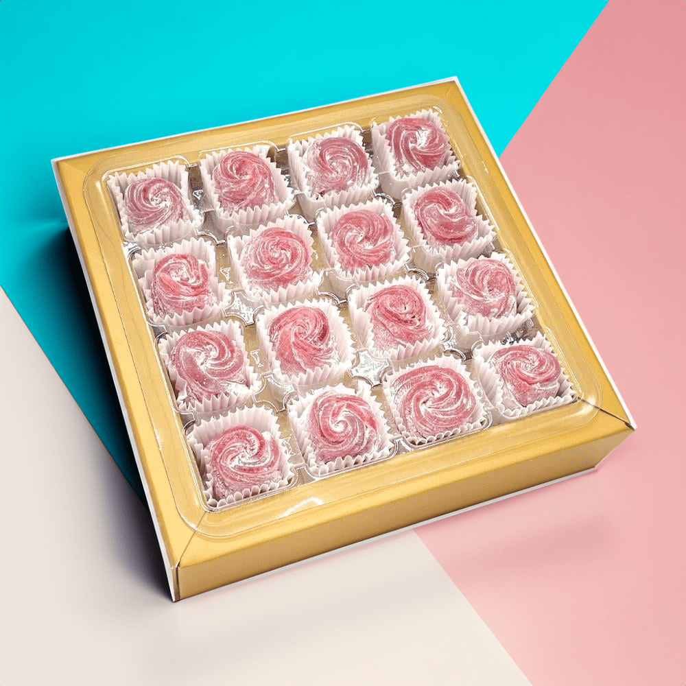 Hediyelik Gül-i Şah Lokum Fuşya Kutu