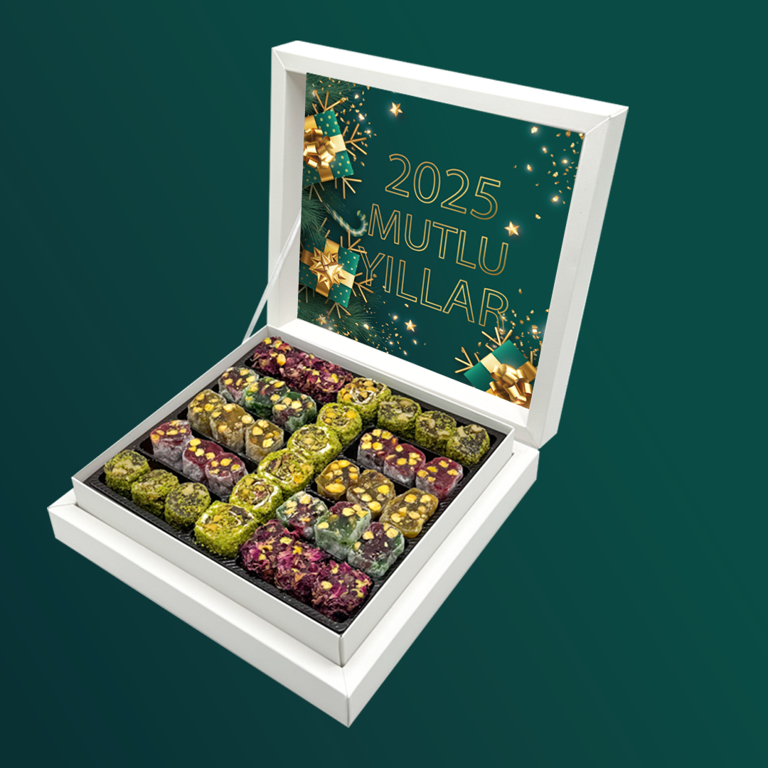 Yılbaşı Hediyeleri Yeşil Desenli Special Lokum