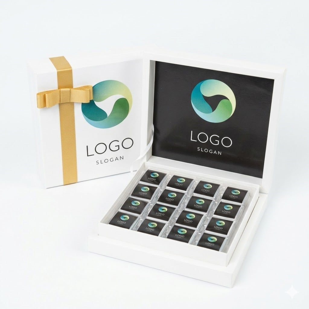 32 Adetli Madlen Logolu Kurumsal Çikolata