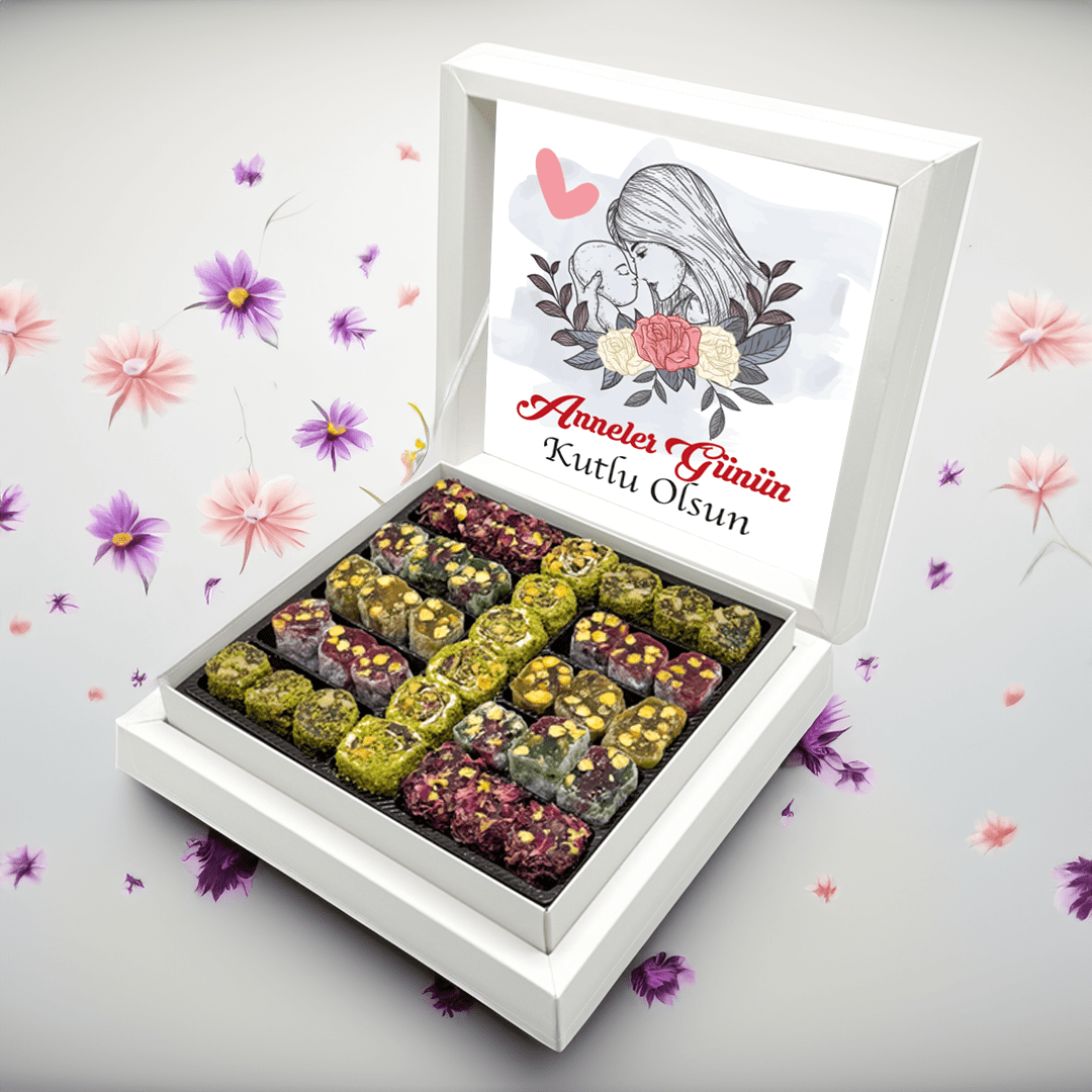 Anneler Günü Hediyesi Gül Desenli Special Lokum