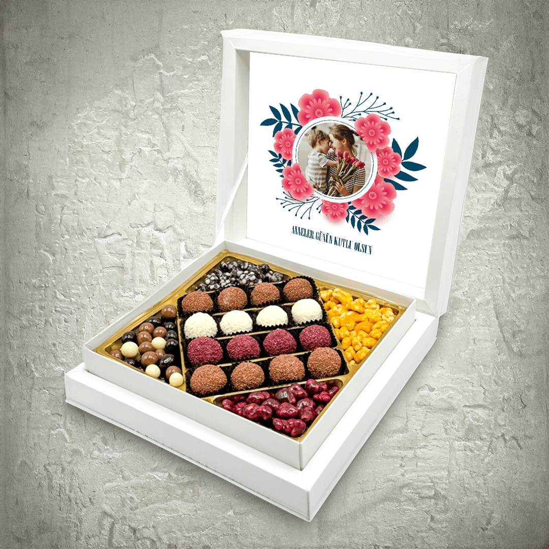 Anneler Günü Hediyesi Fotoğraflı Truff Çikolata & Draje