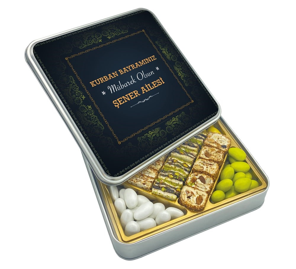 Avangard Desenli Kurban Bayramı Baklava Lokum & Draje