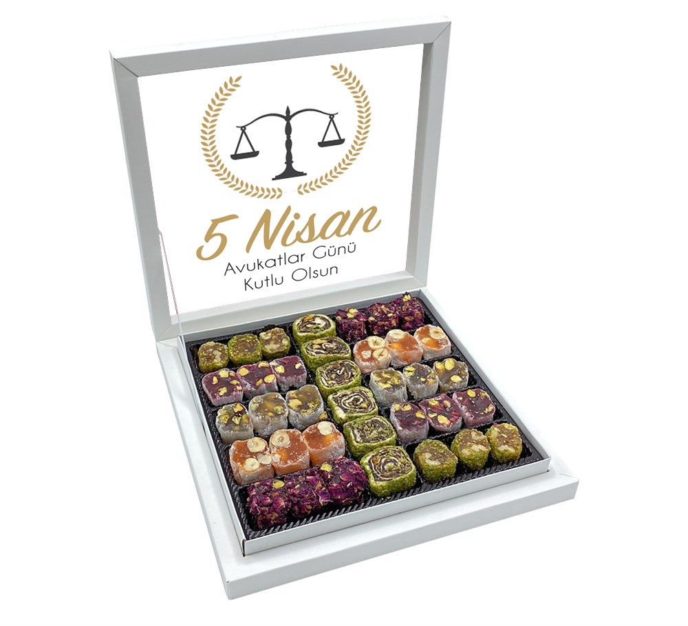 Avukatlar Günü Terazi Tasarımlı Special Lokum Sunum Kutulu