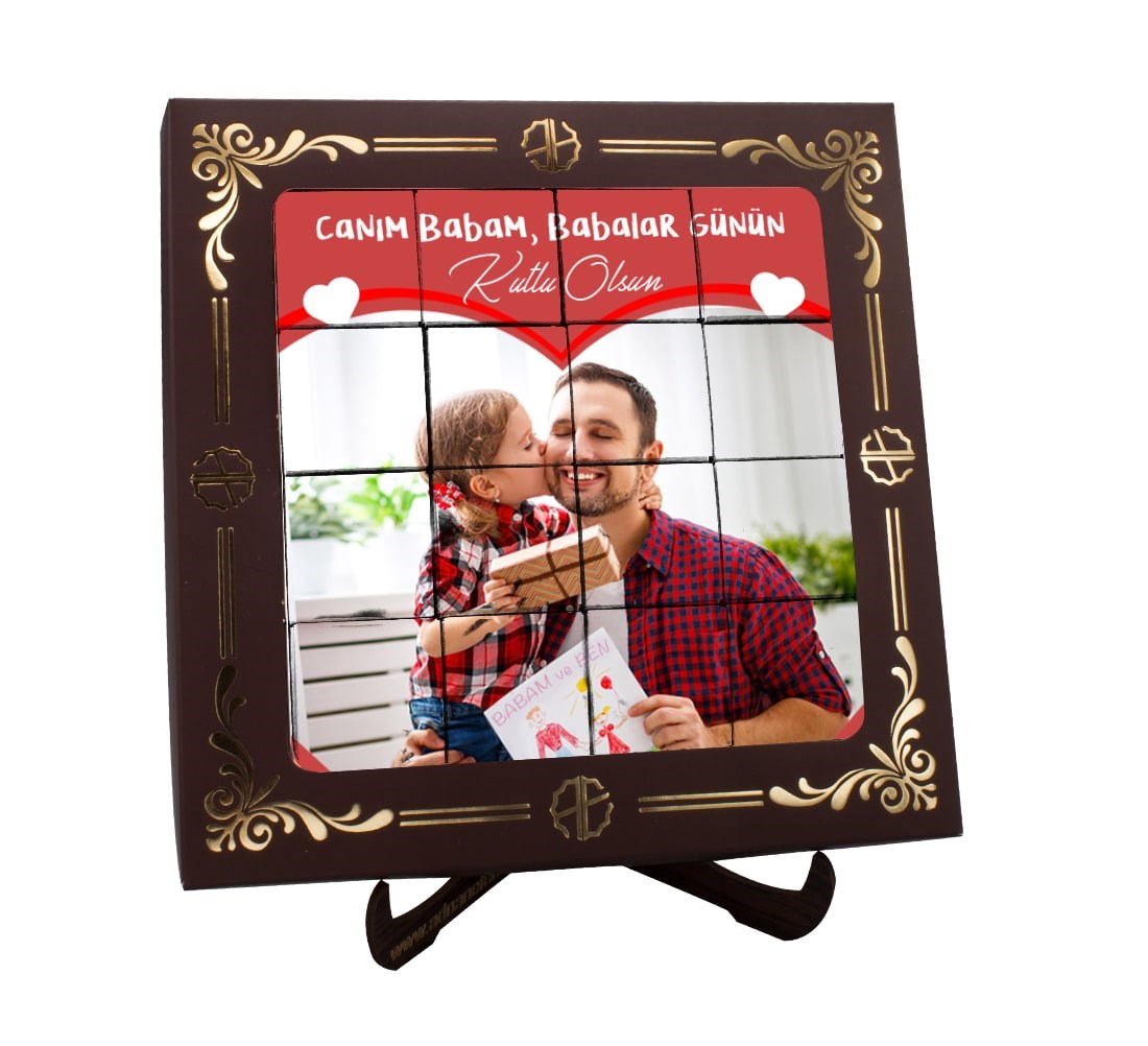 Babalar Gününe Özel Hediyelik Yapboz Puzzle Çikolata (Madlen)