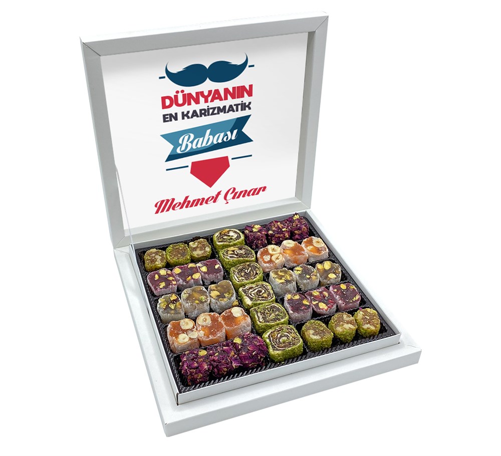 Bıyık Tasarımlı Babalar Günü Special Kutulu Lokum