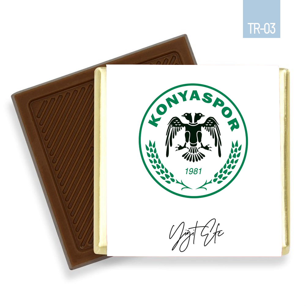 Konyaspor Amblem Desenli Taraftar Bebek Çikolatası (45 Adet)