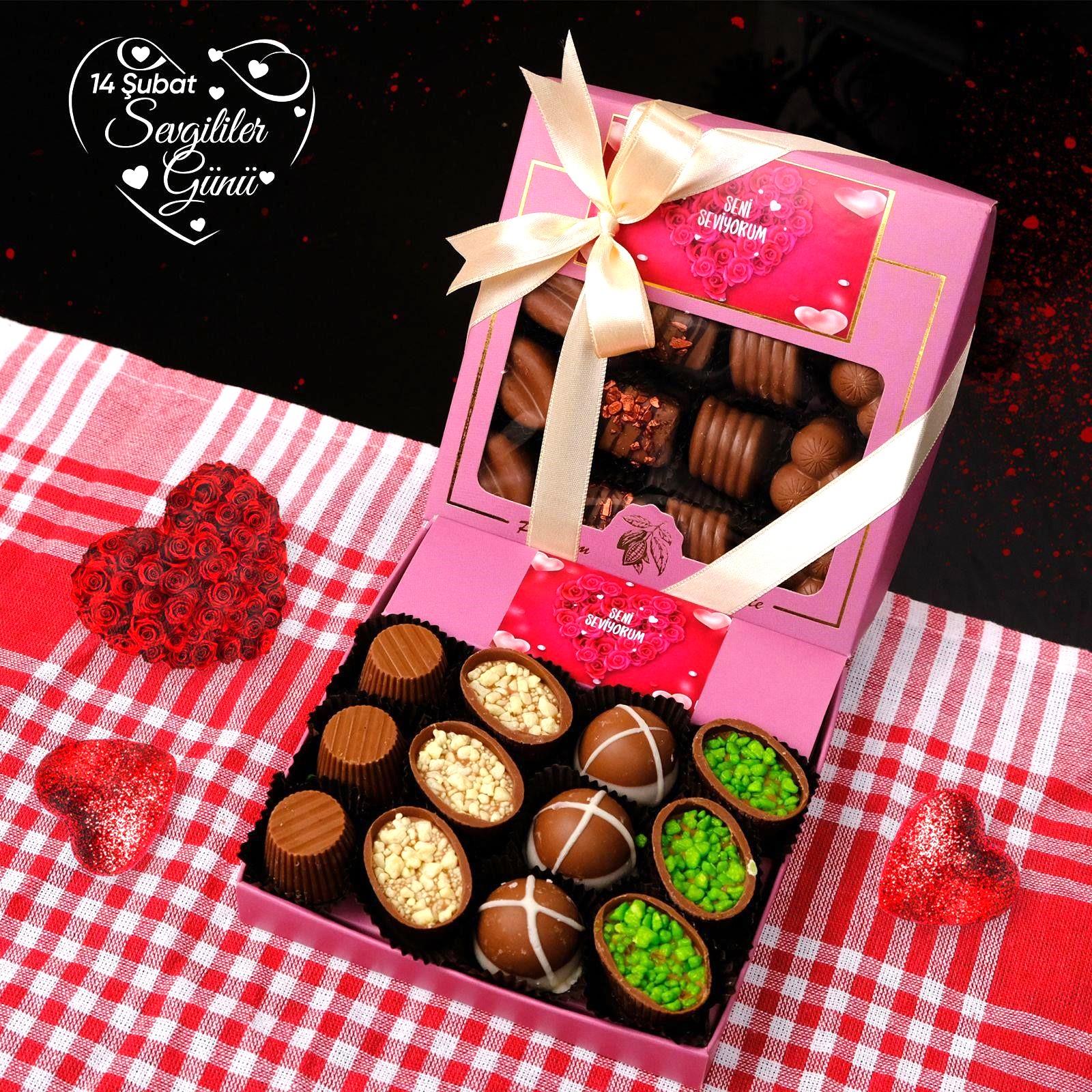 Sevgililer Günü Hediyesi El Yapımı Çikolata Kutusu