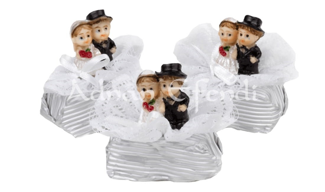 Dekorlu Gelin Damat Çikolata - 8682874001967