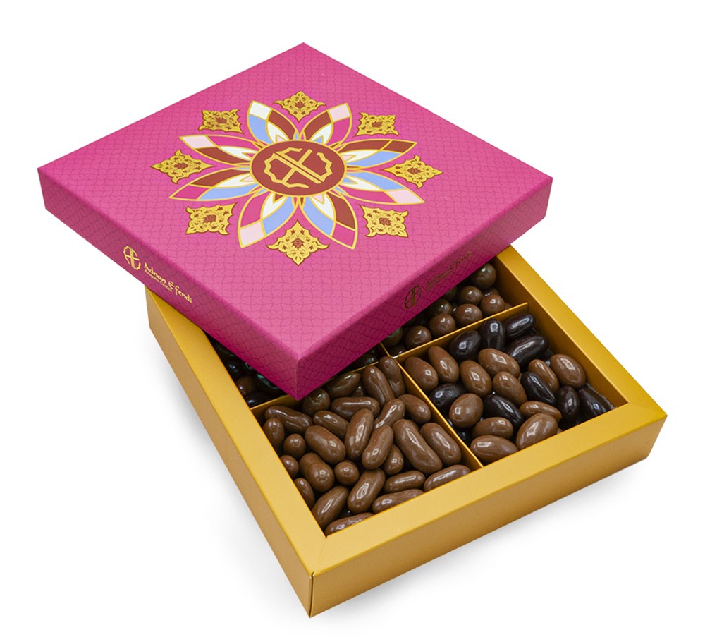 Hediyelik Pembe Kutu Bitter ve Sütlü Draje