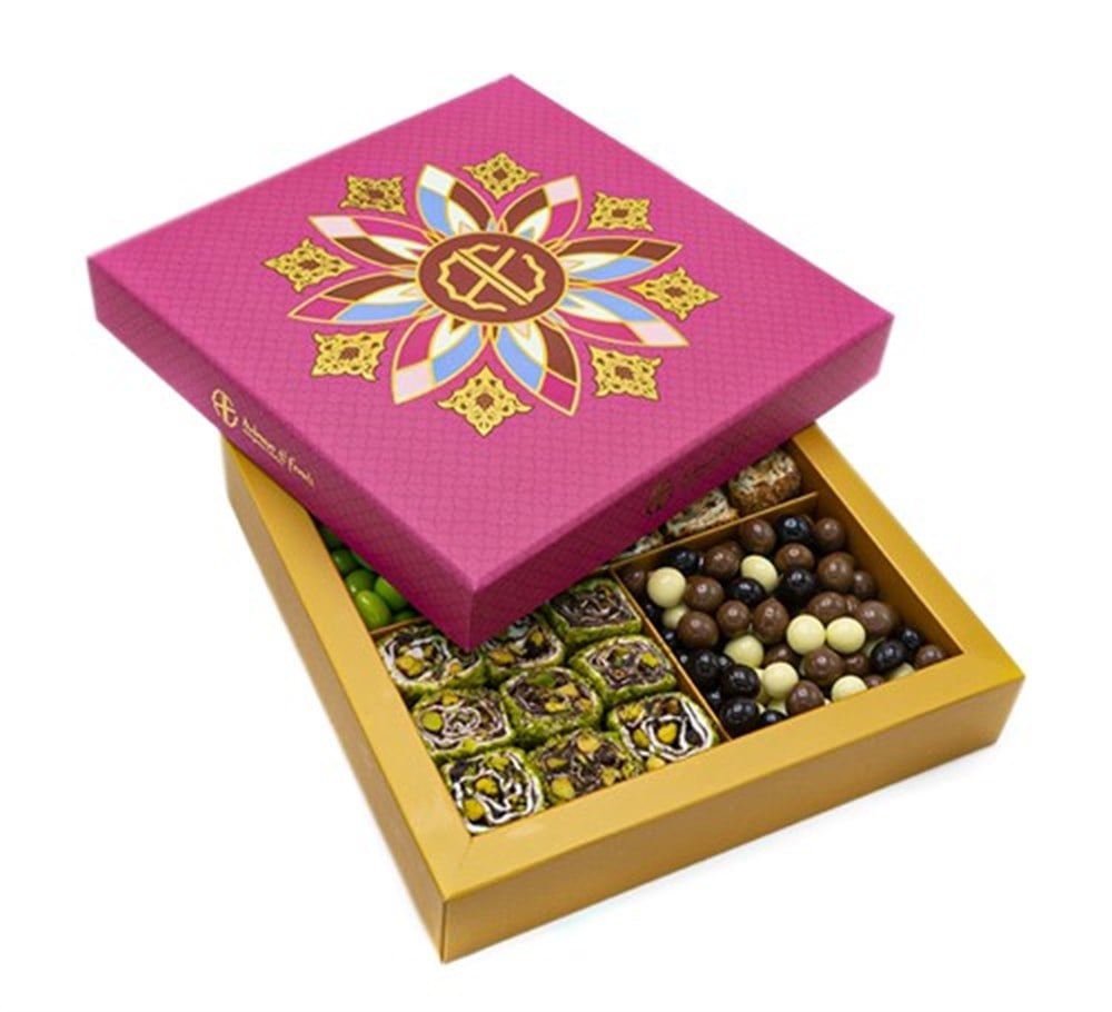 Hediyelik Şerit Lokum ve Draje Pembe Kutu