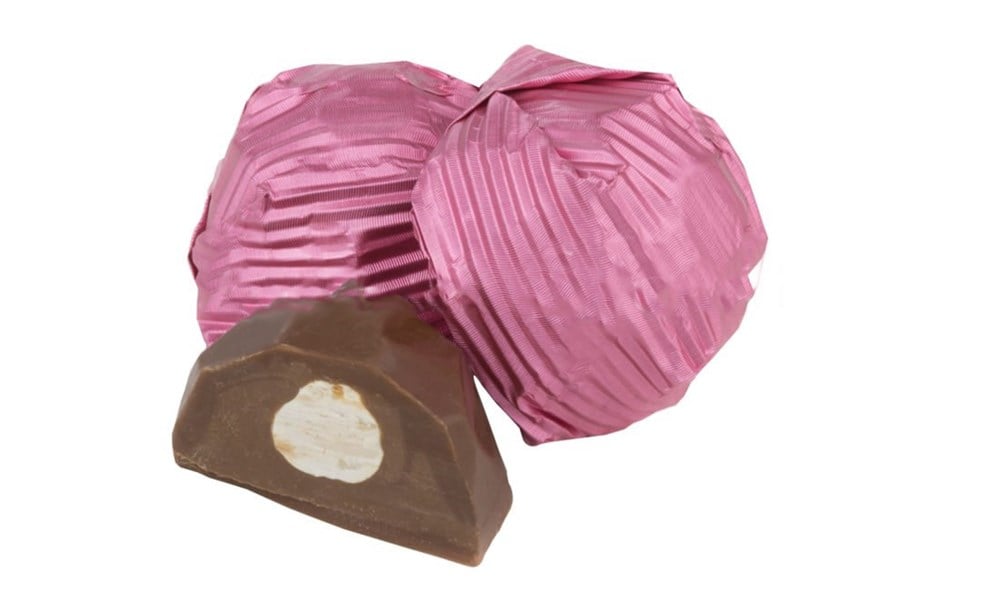 Pembe Yaldızlı Kristal Baton Çikolata (Fındıklı)