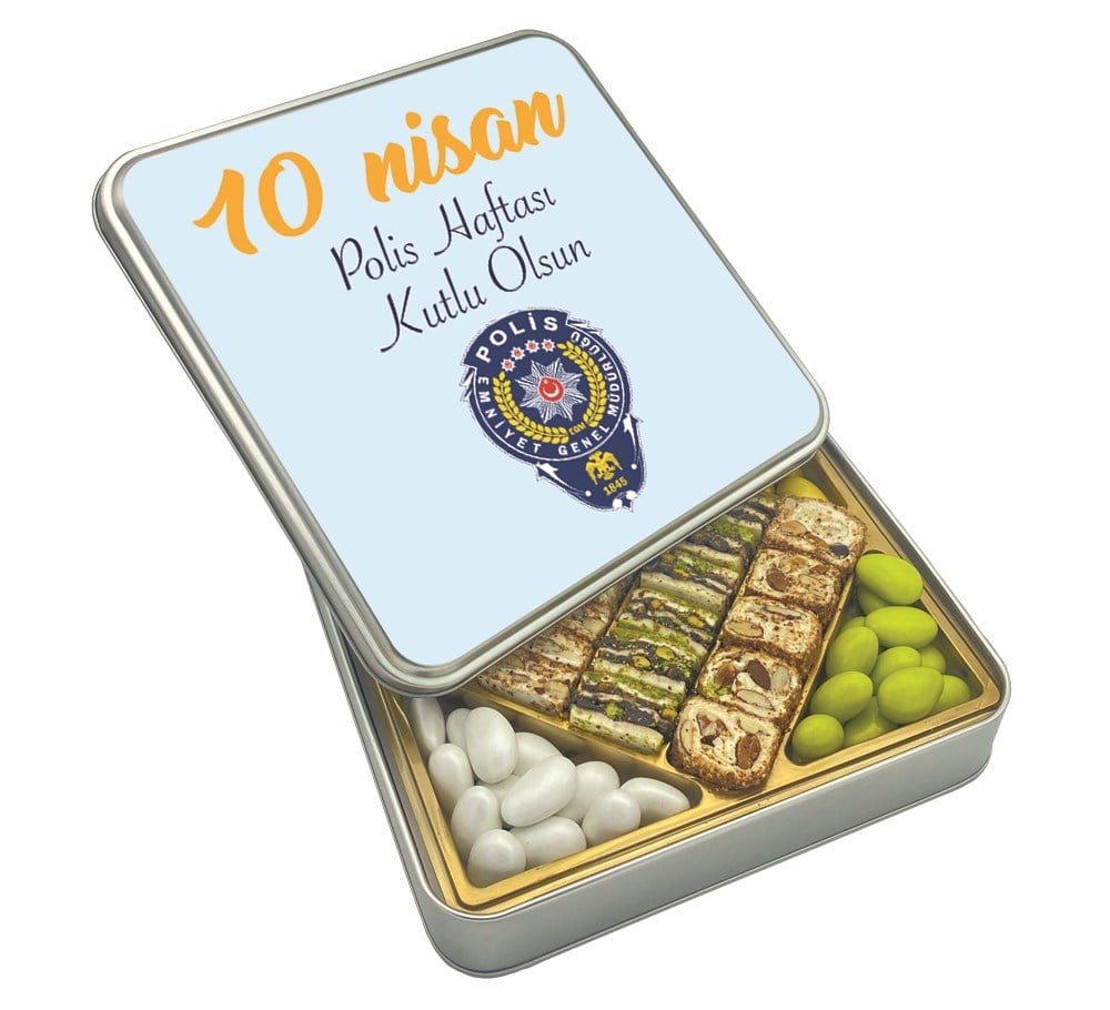 Polis Haftası Rozet Baskılı Baklava Lokum & Draje
