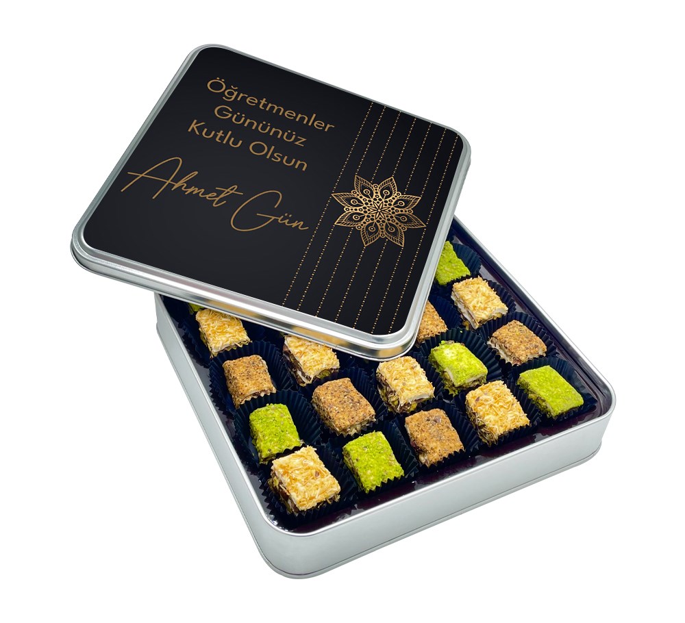 Premium Konsept Öğretmenler Günü Hediyesi Baklava Lokum Kutusu