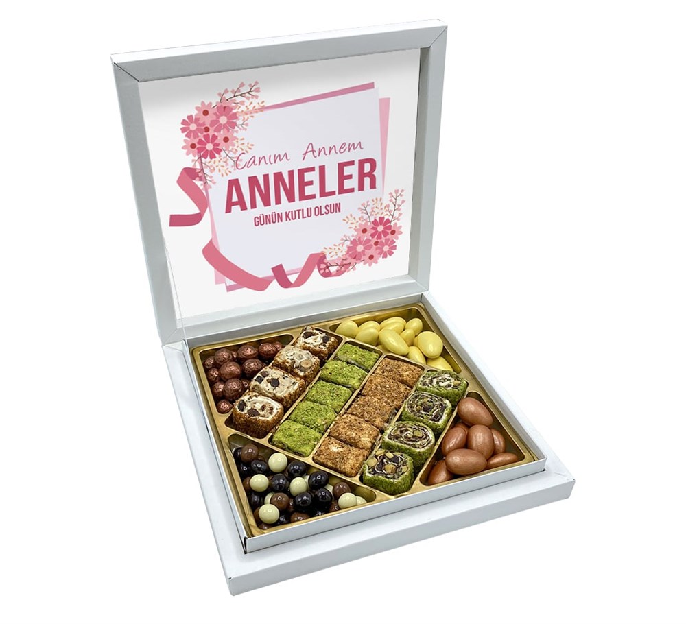 Şerit Desenli Anneler Günü Special Şerit Lokum & Draje