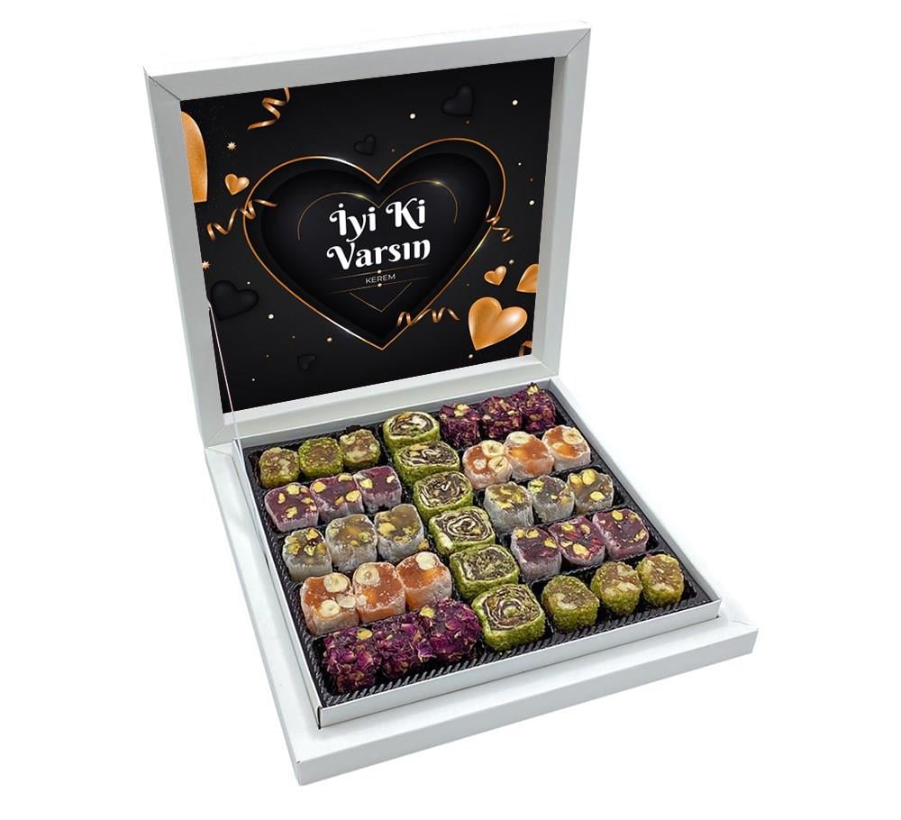 Sevgililer Günü Hediyesi Altın Kalpli Karışık Special Lokum