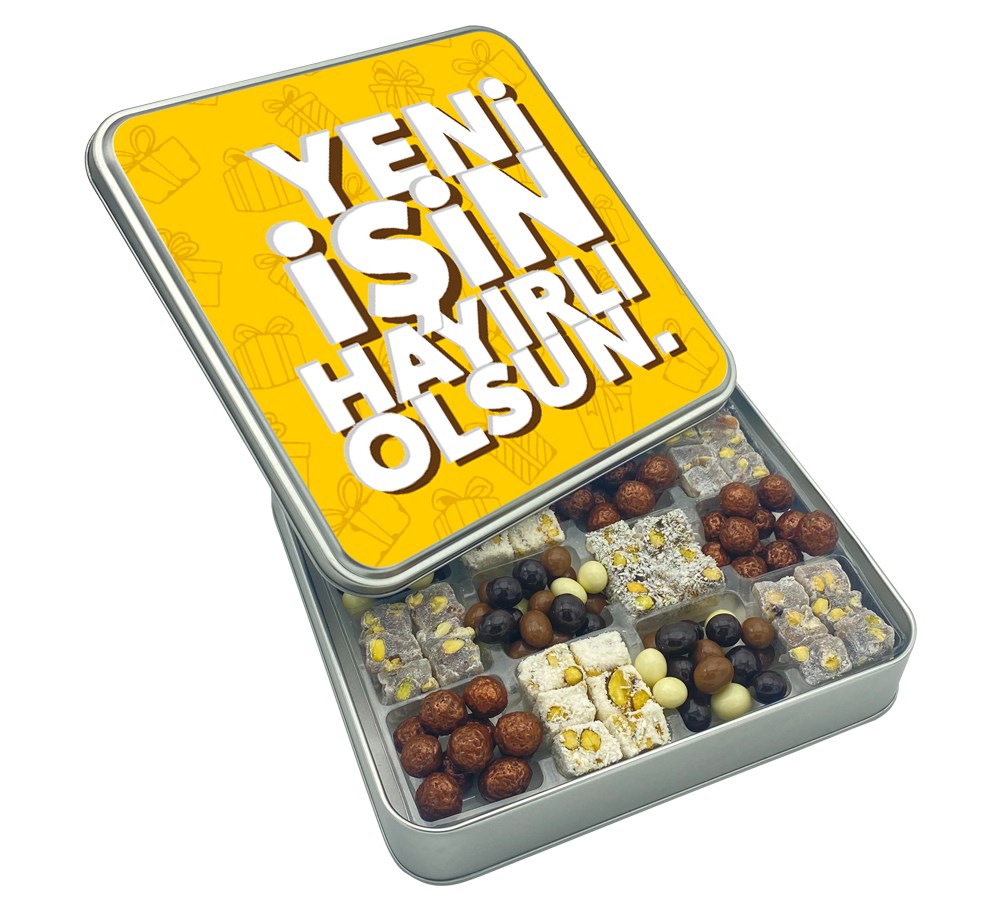 Yeni İş Tasarımlı Special Baklava Lokum & Draje Metal Kutulu