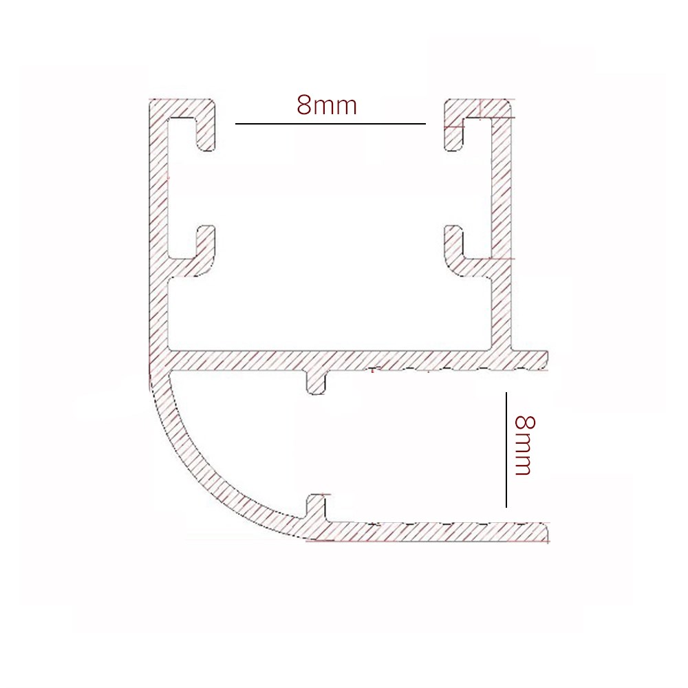 Alüminyum Cam Balkon Fitili - 90 DERECE( 8 mm ) KIL FİTİLLİ