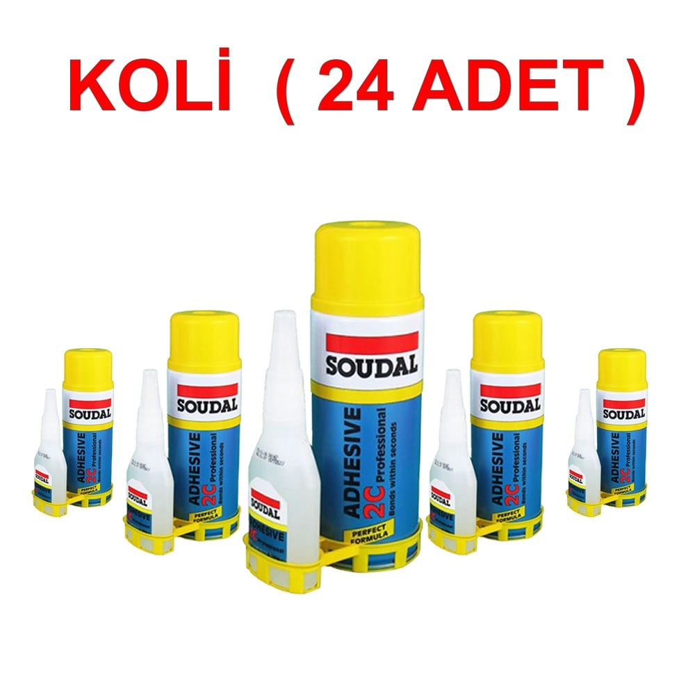 Soudal Hızlı Yapıştırıcı 2C 400Ml+100Gr - Şeffaf - Koli Yapıştırıcı Soudal