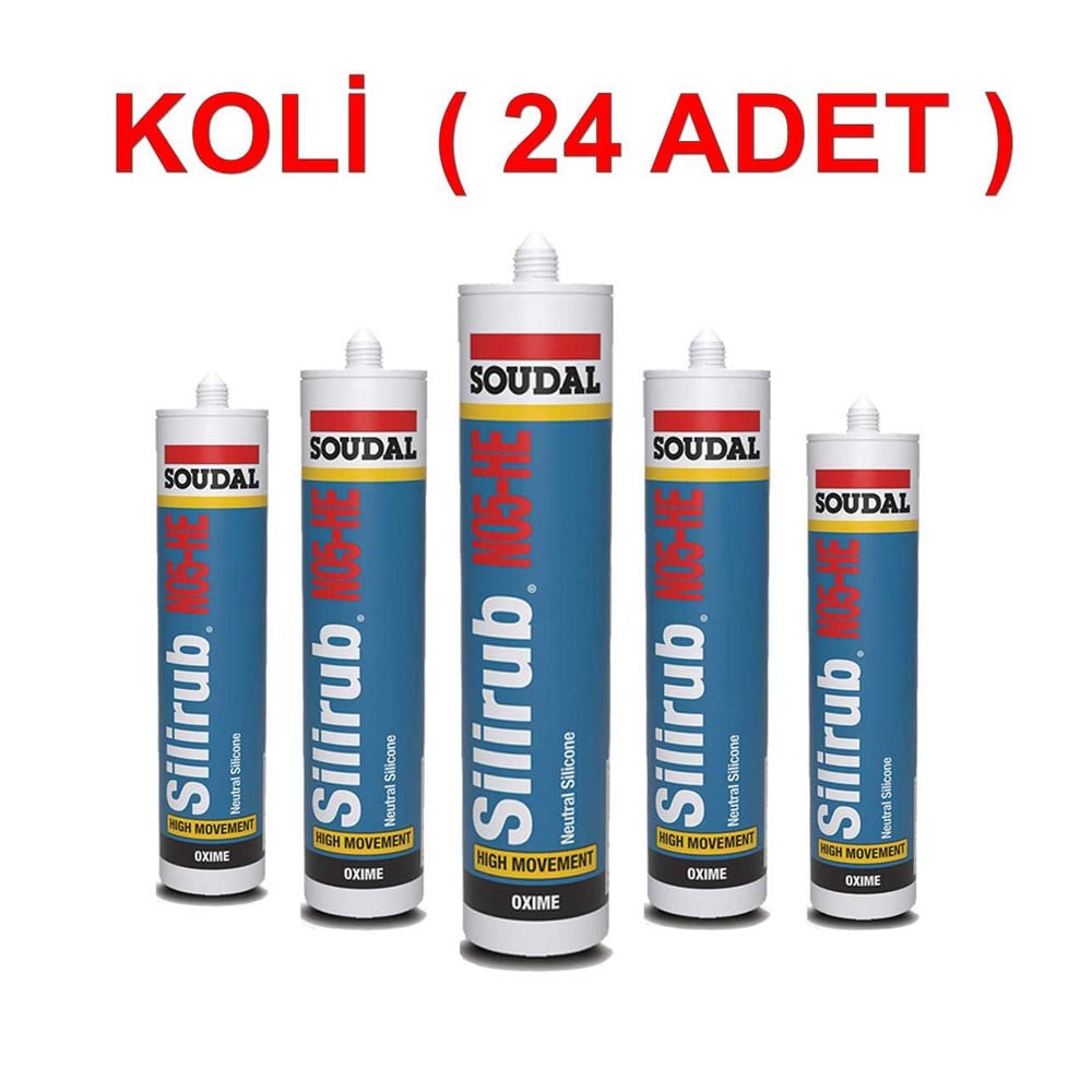 Soudal Silirub No5-He Nötr Dış Cephe Silikon Kartuş 300Ml - Koli Dış Cephe Silikonu Soudal