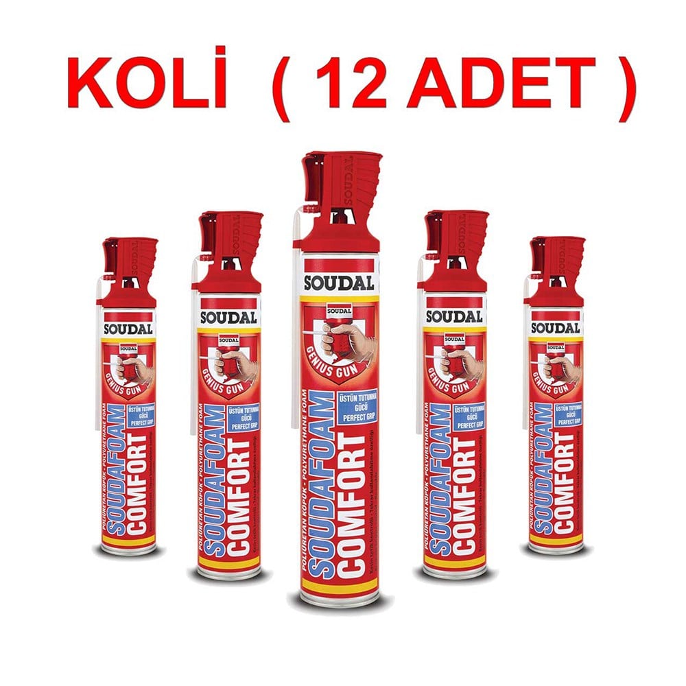Soudal Soudafoam Comfort Pipetli Poliüretan Köpük 750Ml - Sarı - Koli Poliüretan Köpük Soudal