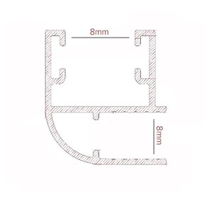 Alüminyum Cam Balkon Fitili - 90 DERECE( 8 mm ) KIL FİTİLLİ