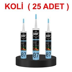 Selsil Akvaryum Silikon Kartuş 280ml - Şeffaf - Koli  Silikon Mastik SELSİL