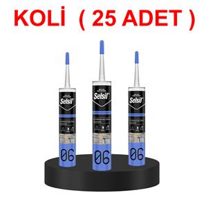 Selsil Nötr Dış Cephe Silikon Kartuş 300ml - Koli Dış Cephe Silikonu SELSİL
