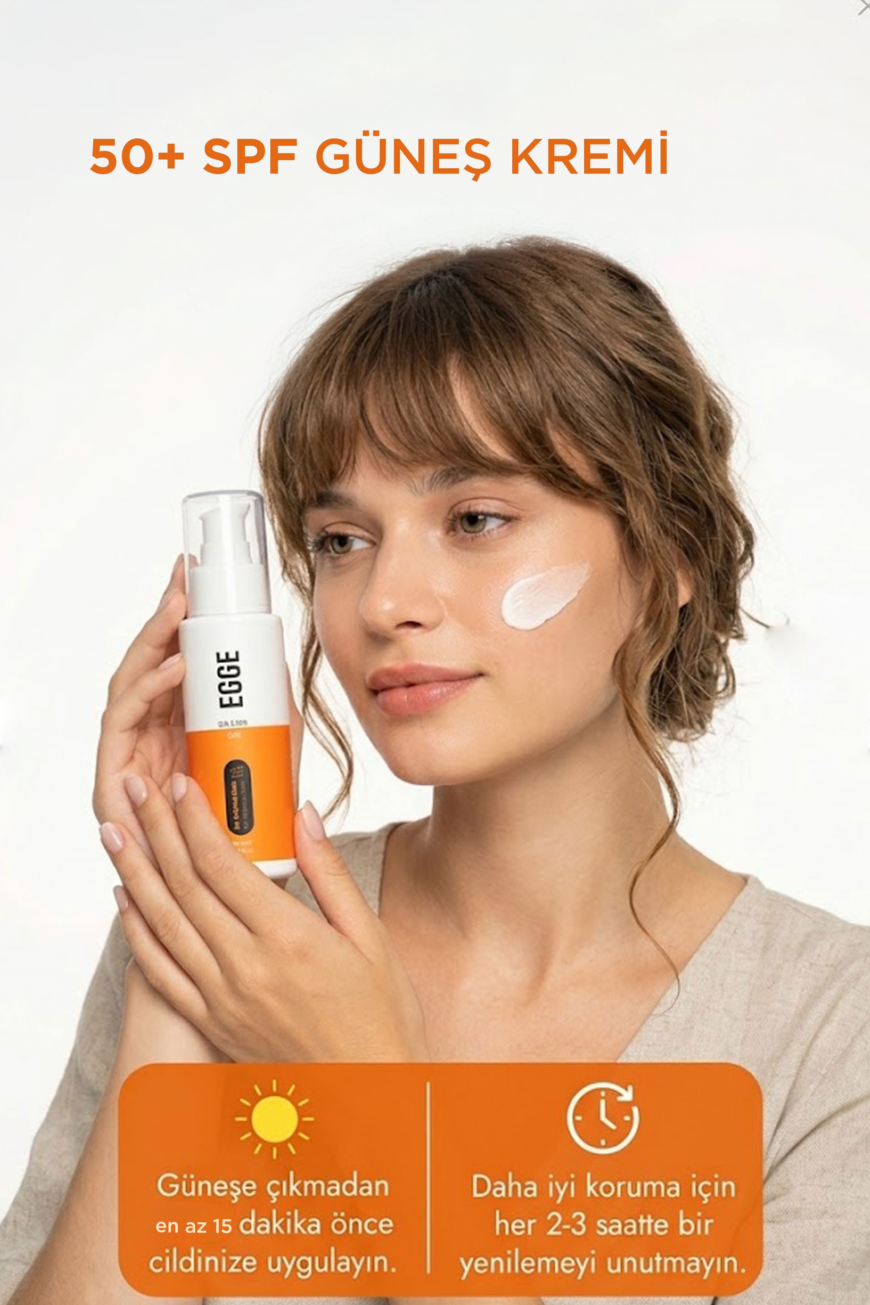 EGGE Sun Skin Care SPF 50+ Yüz ve Vücut Güneş Kremi 100 ml