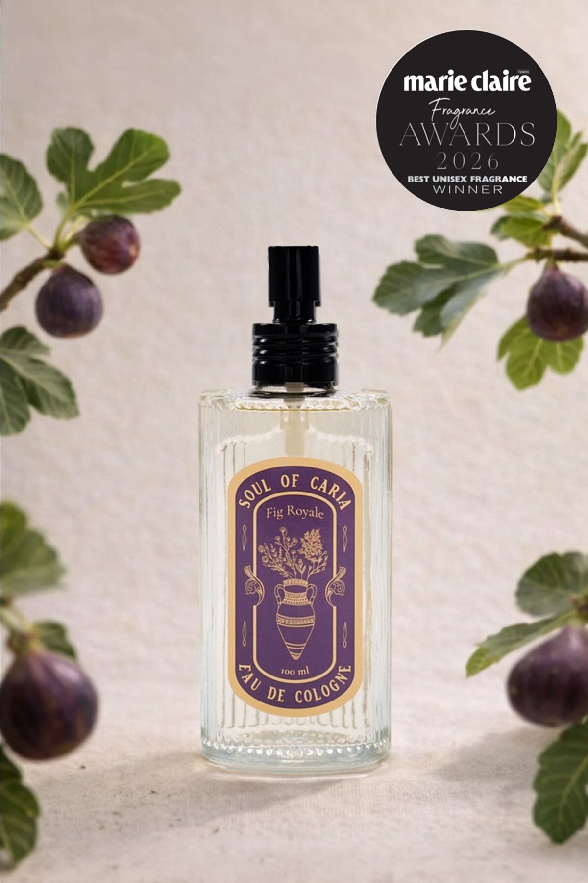 İncir Kokulu Fig Royale Kokulu Soul Of Caria Eau De Kolonya 100 Ml Özel Cam Şişe