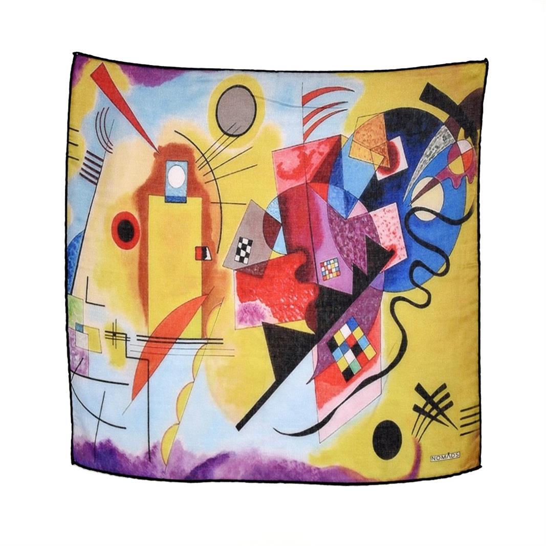 Kandinsky Composition VI Desenli Renkli Çok Fonksiyonlu Renkli Kare 45x45 Bandana