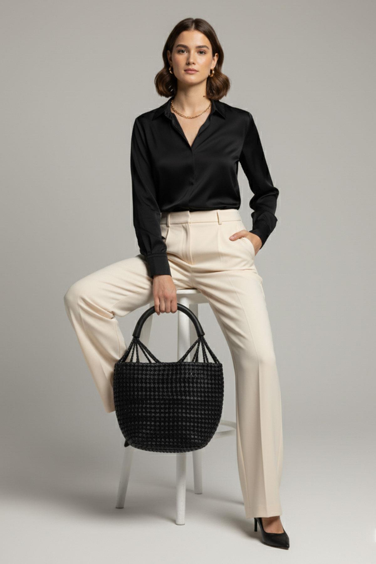 CERES ÖRGÜ DERİ ÇANTA