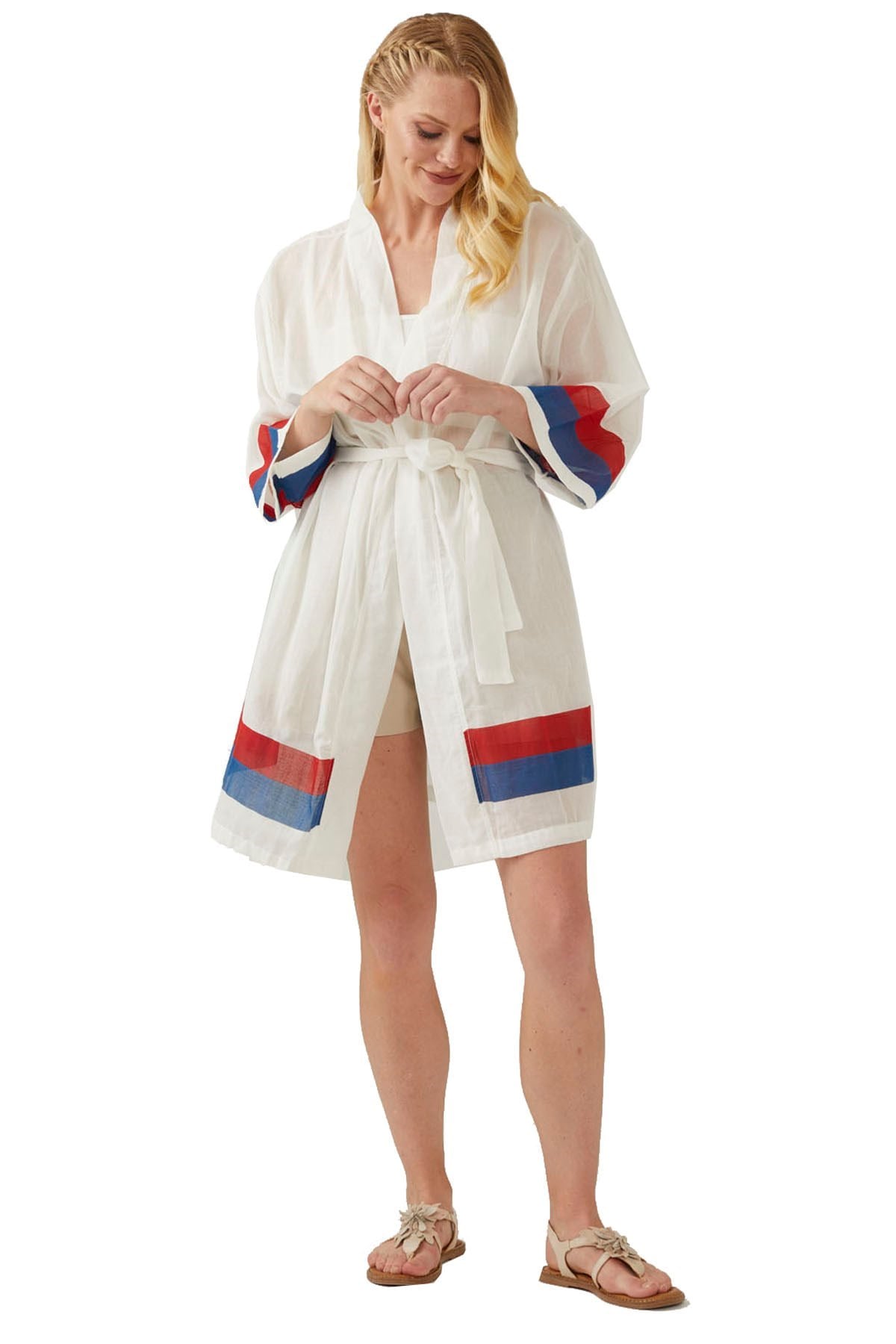 Beyaz Şile Bezi Kimono