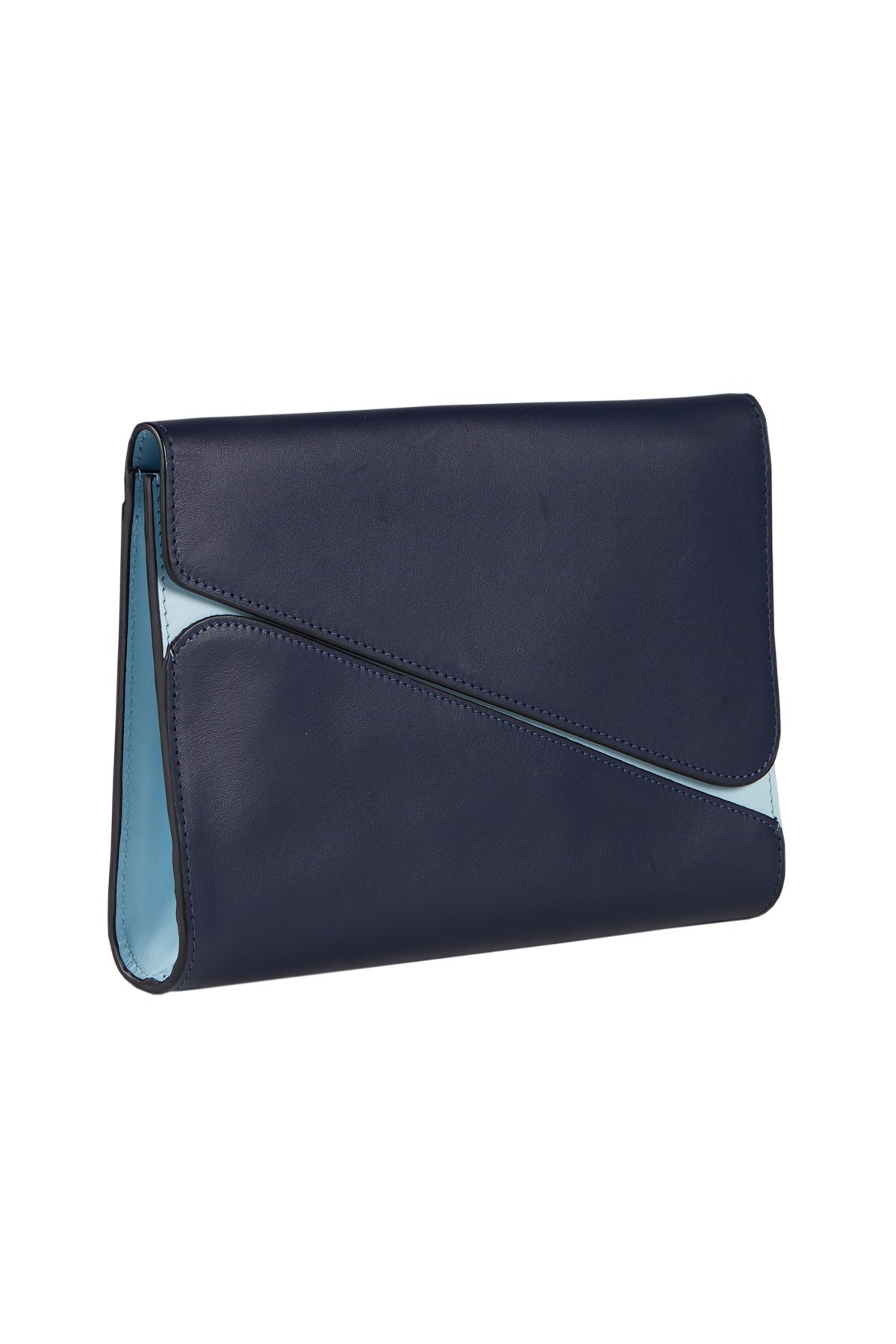 Dior Clatch Navy Blue Women's Leather Handbag