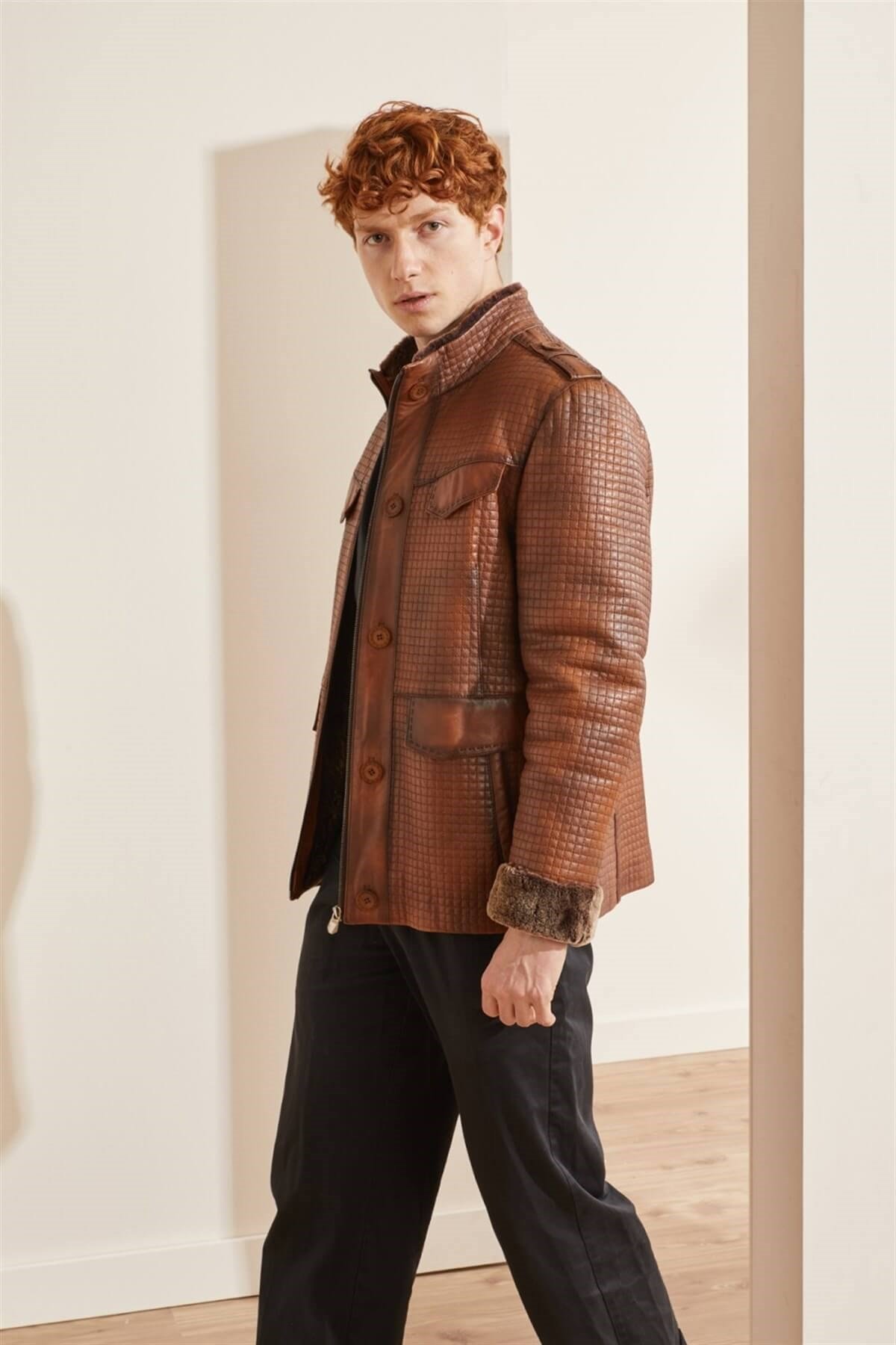 Braxton MenS Fur Coat