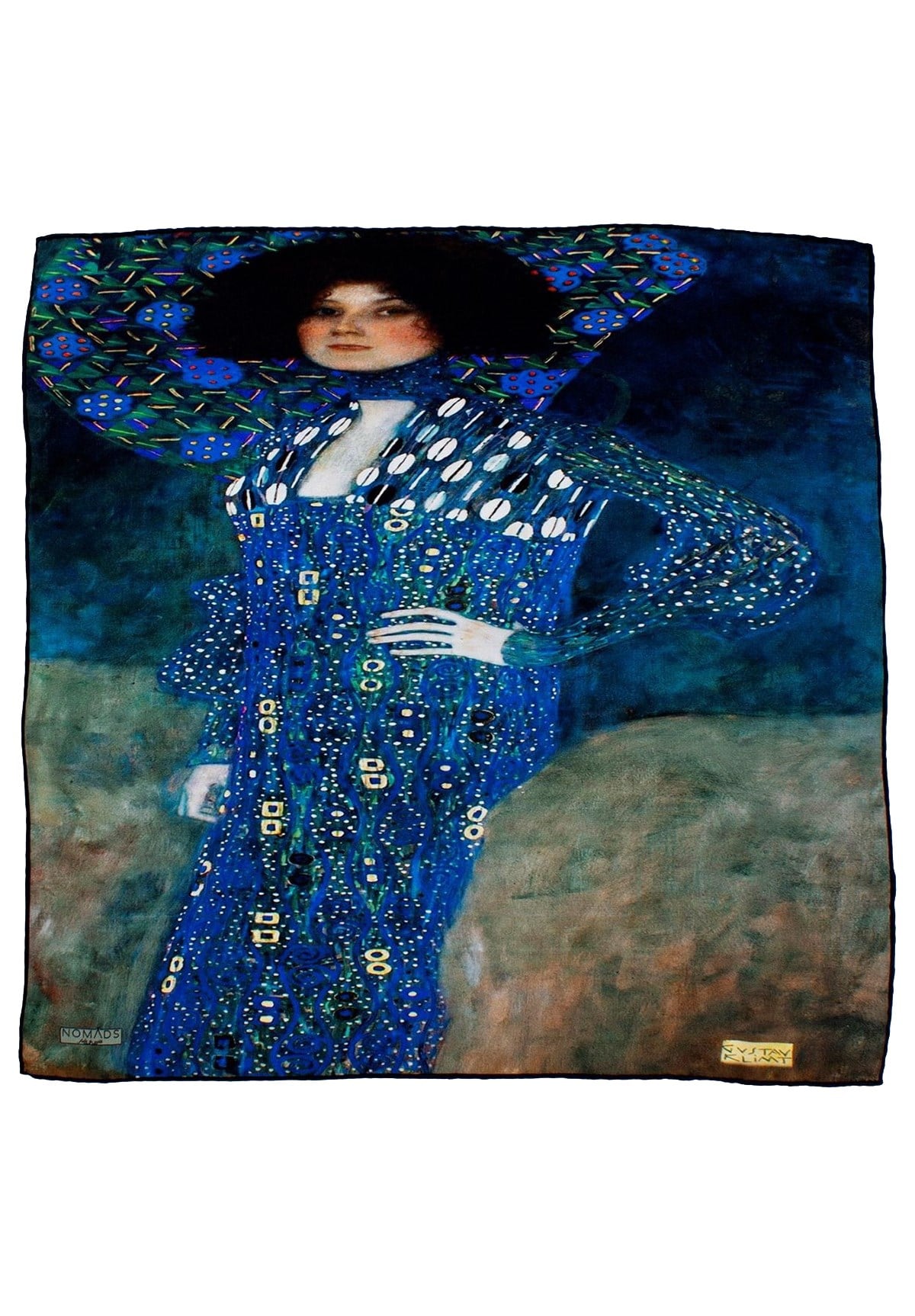 Gustav Klimt Emile Floge Desenli İpek Bandana