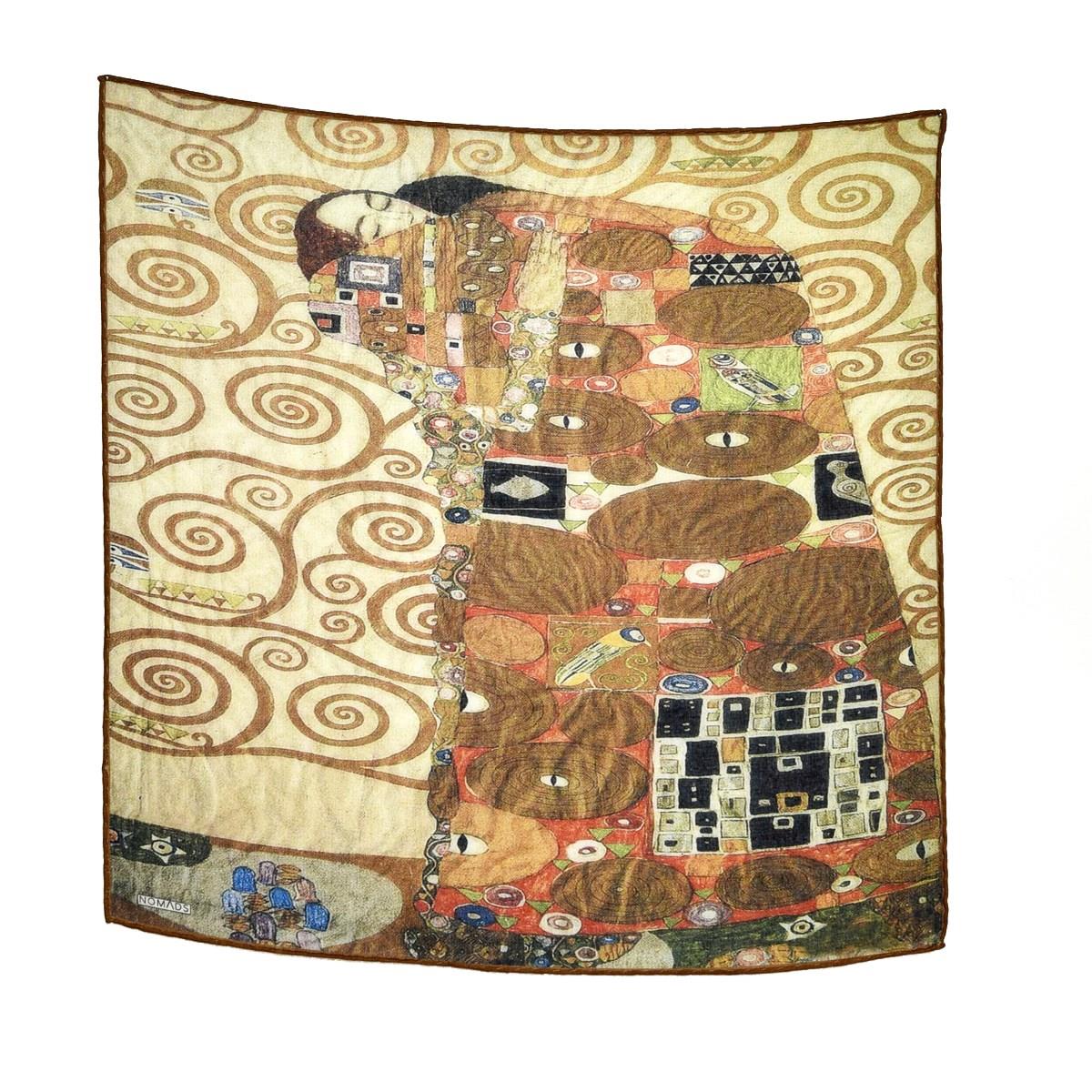 Gustav Klimt Tree Of Life Desenli Renkli Çok Fonksiyonlu Renkli Kare 45x45 Bandana