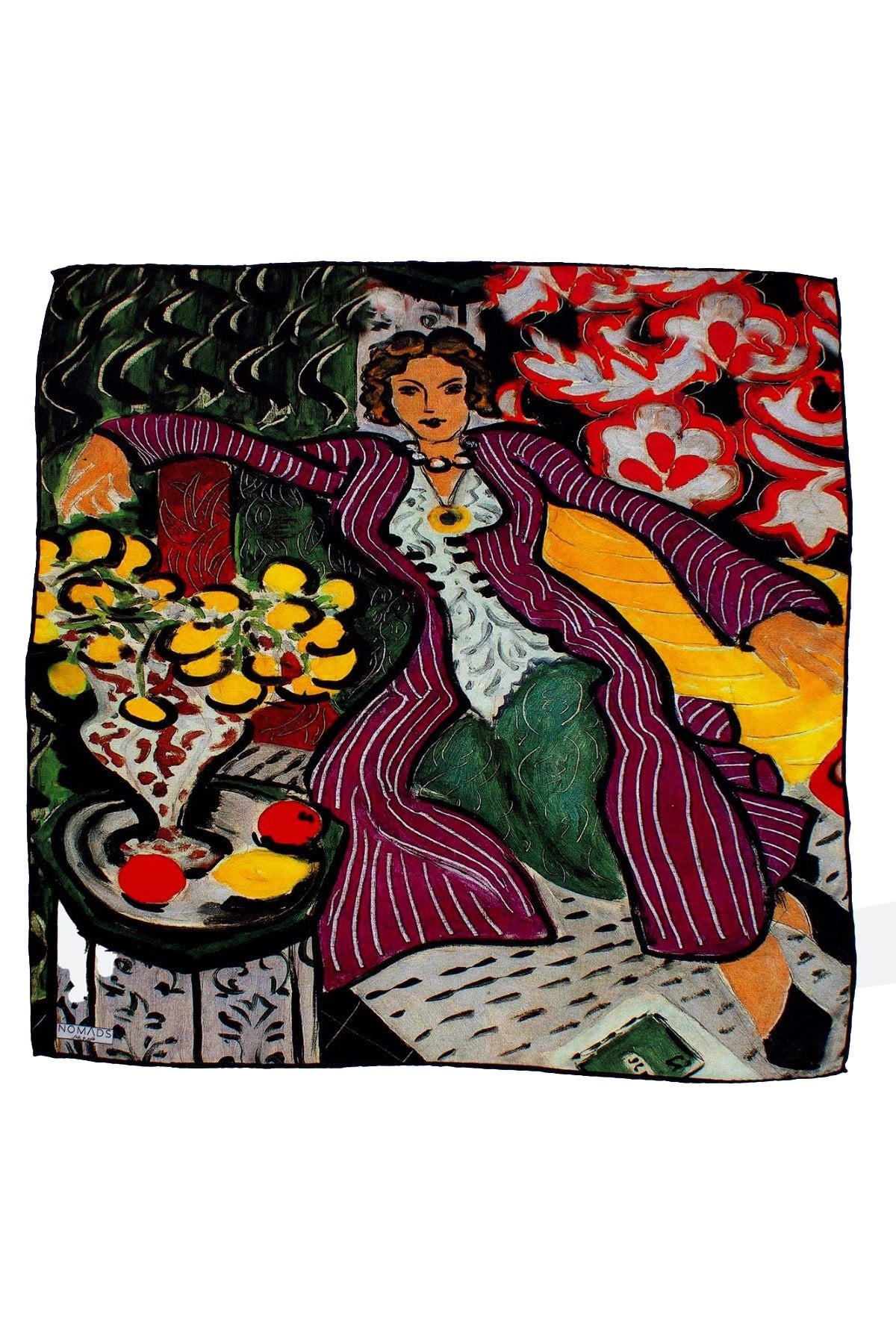 Henri Matisse Purple And Dress Desenli İpek Bandana