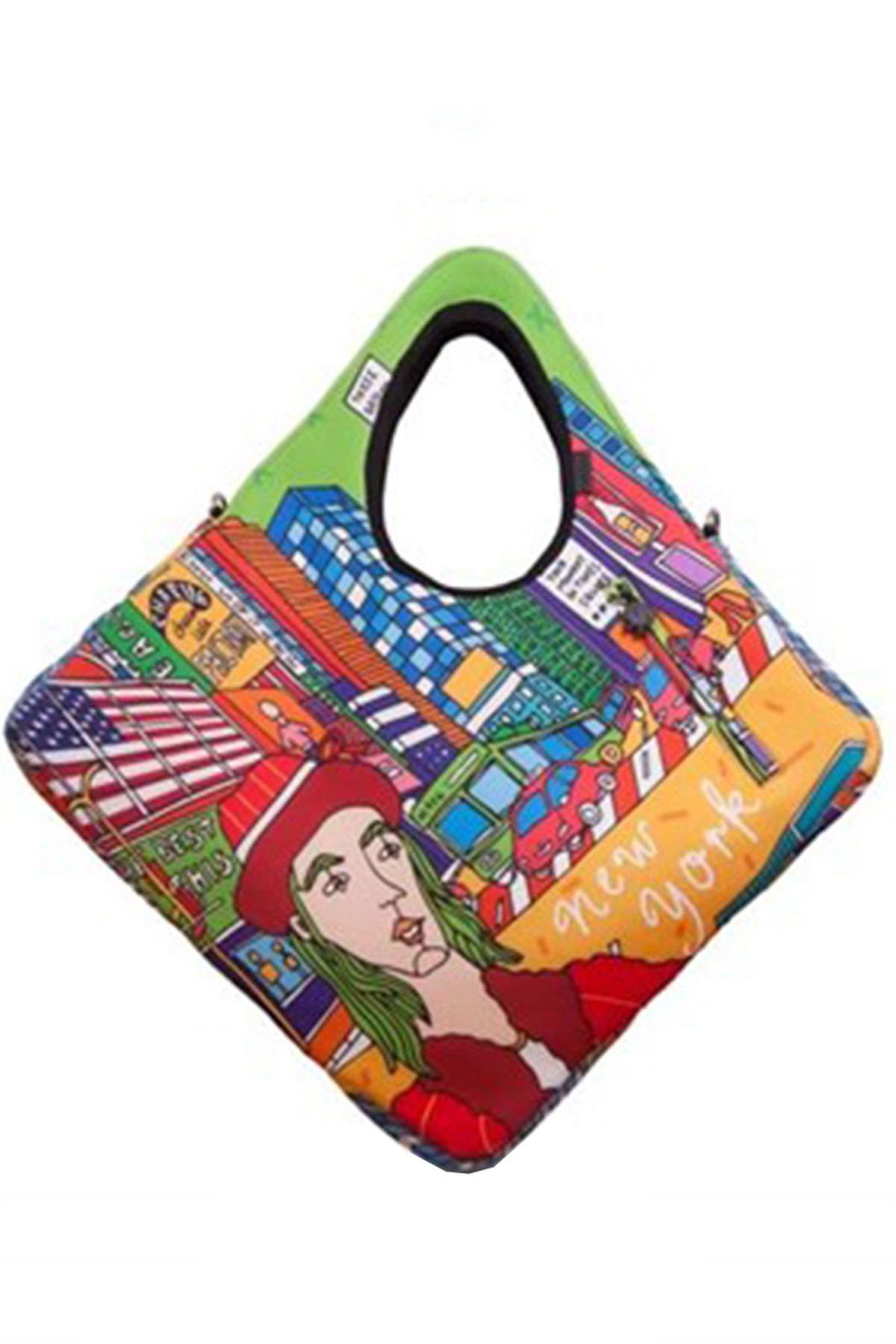 İkigai City Serisi New York Desenli Omuz Çantası