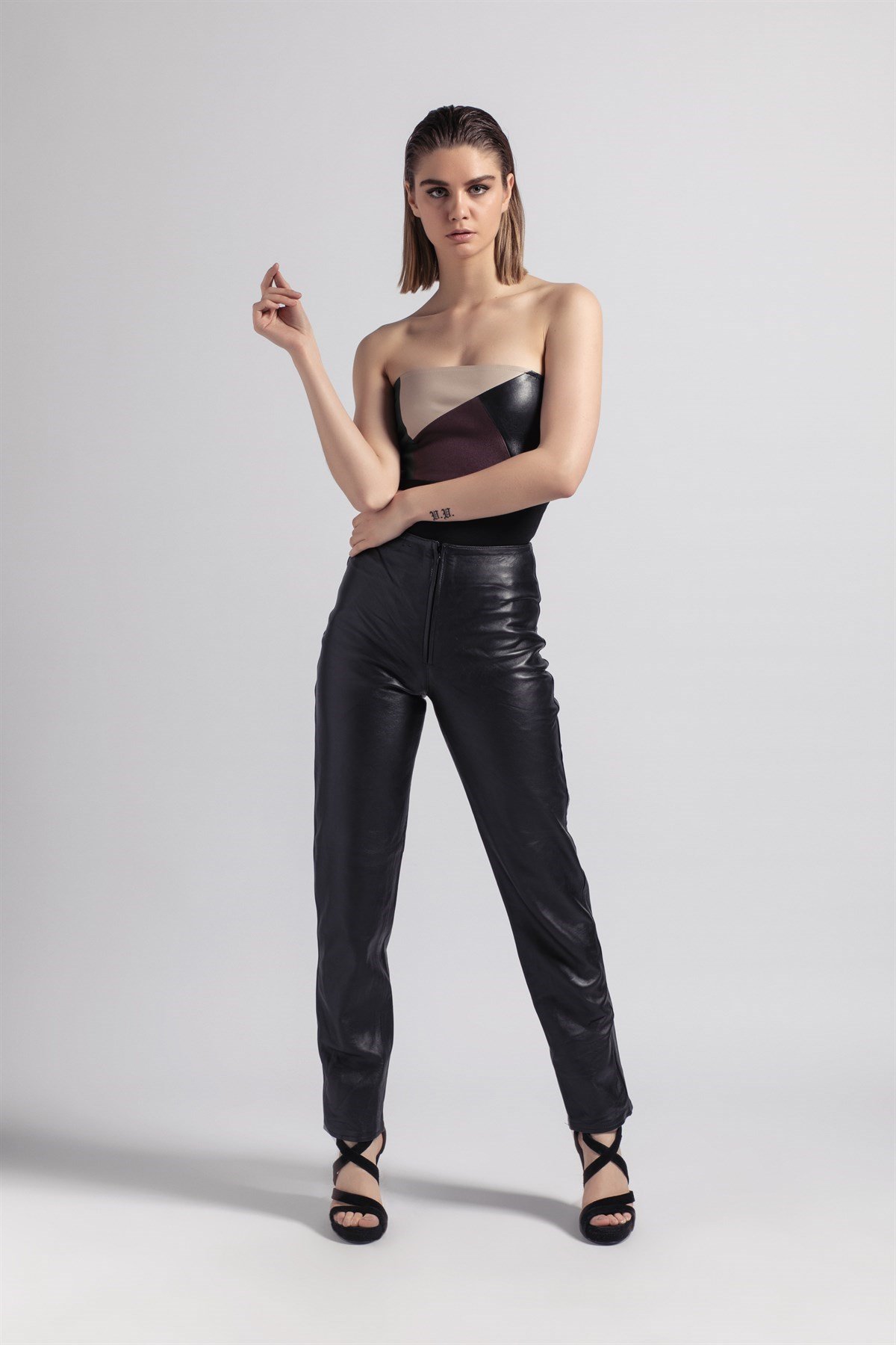 Black Women High Waist Pencil Pants