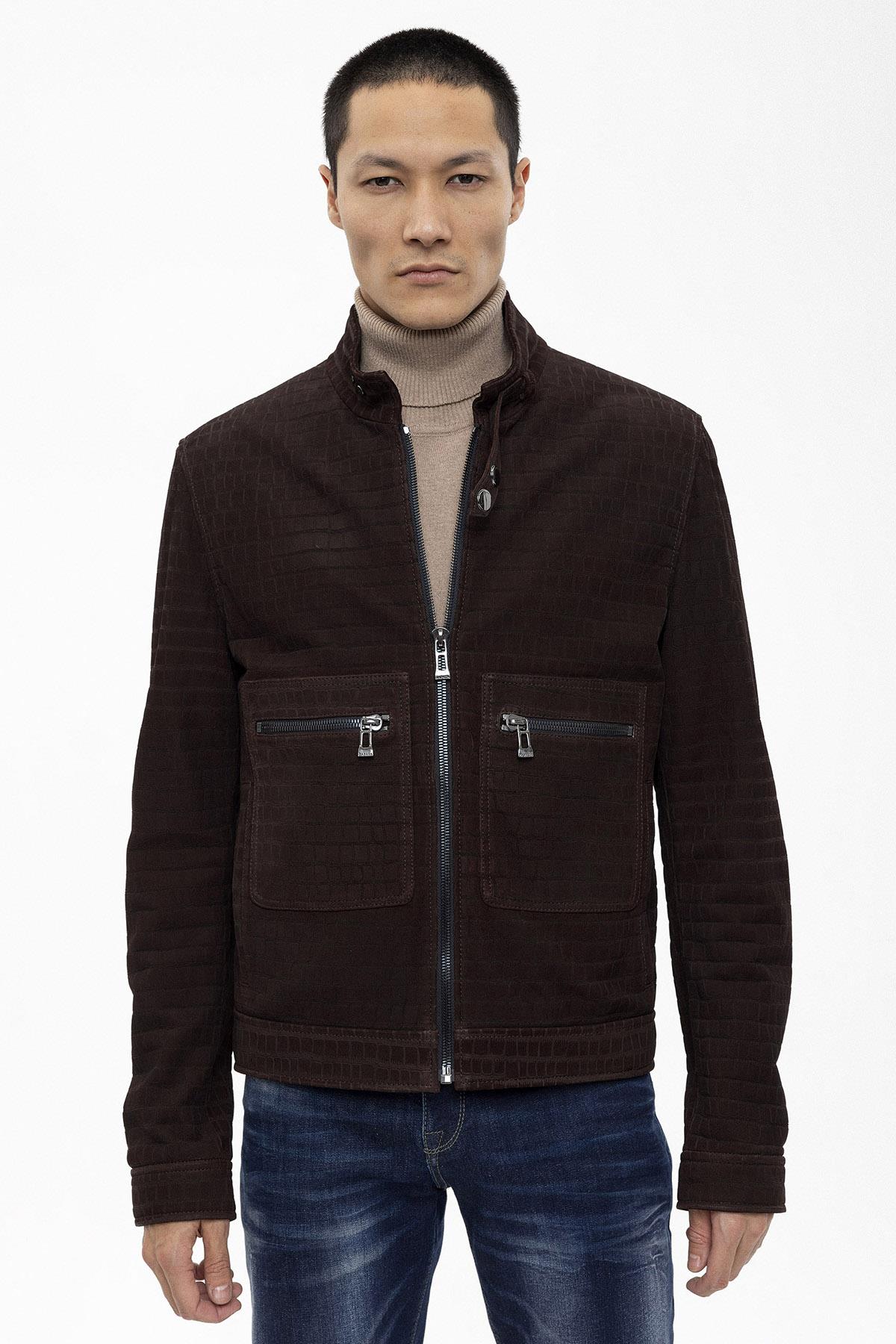 Brown Jovanni Suede Coat