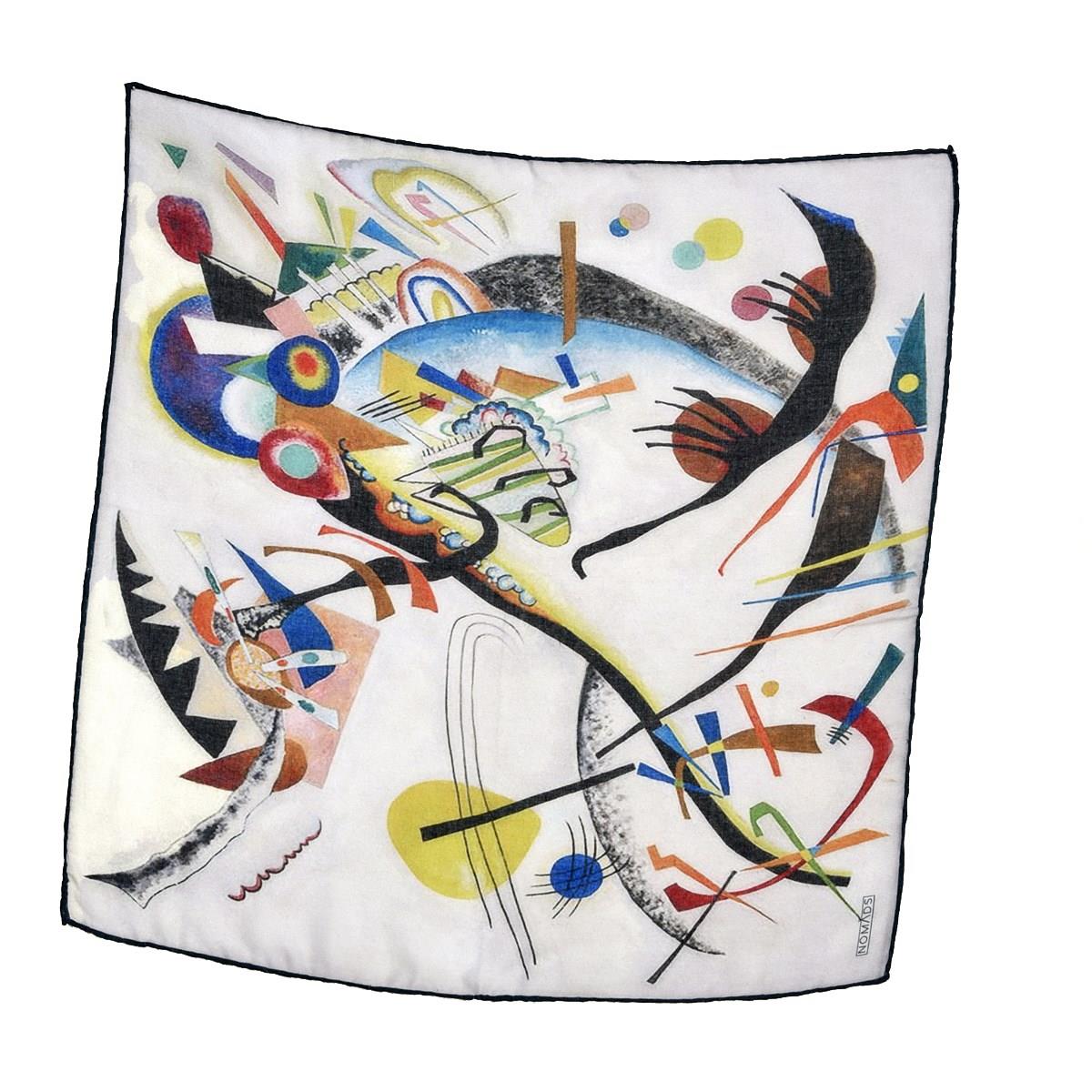 Kandisky The Bird  Desenli Renkli Çok Fonksiyonlu Renkli Kare 45x45 Bandana
