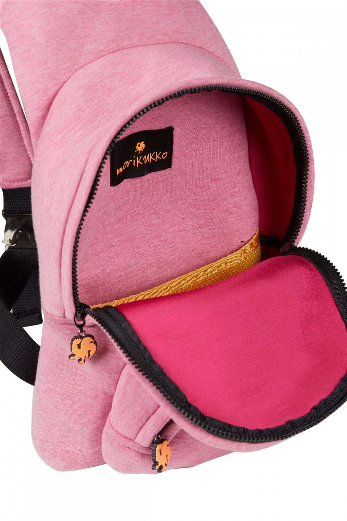 KİDS PEMBE FUŞYA KAPÜŞONLU SIRT ÇANTASI