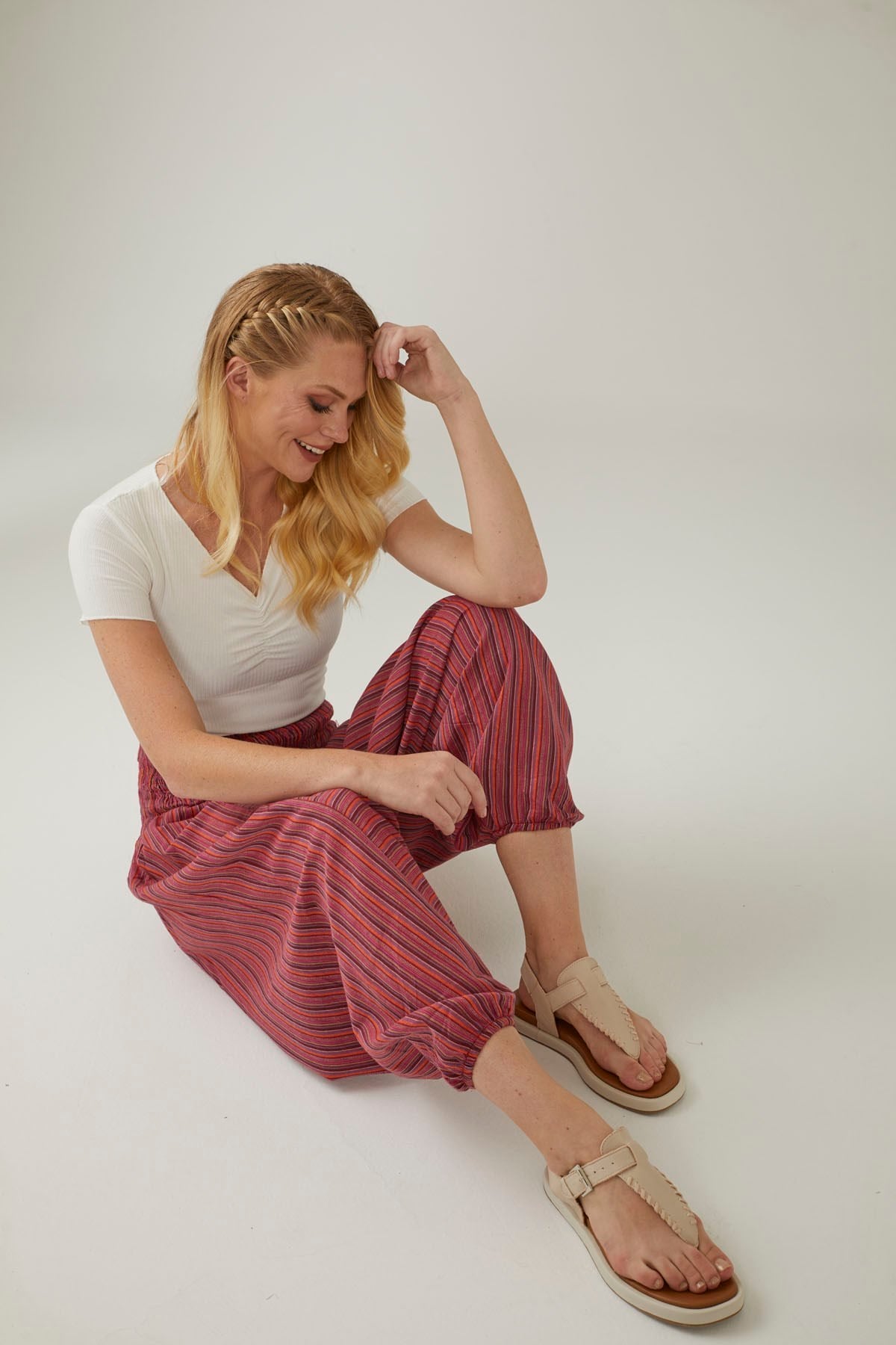 Blue Buldan Bezi Shilden Bezi Comfortable Cut Trousers